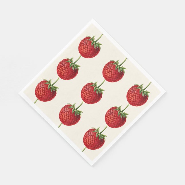 Vintage Strawberry Napkins (Corner)
