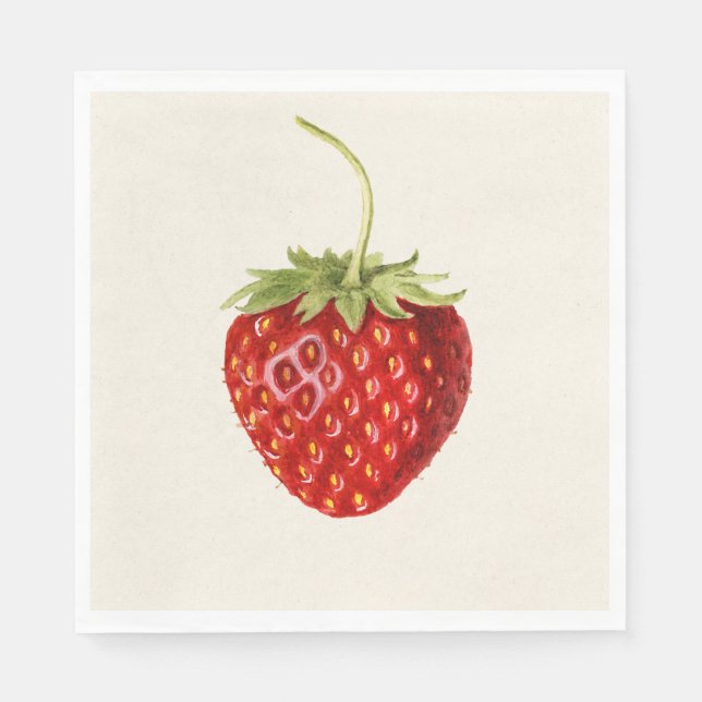 Vintage Strawberry Napkins (Front)