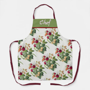 Vintage Strawberry Personalized Colorful Fruit Apron