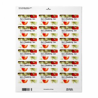 Vintage strawberry - personalized Jam  