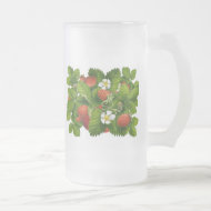 Vintage Strawberry Plant Mugs