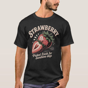 Vintage Strawberry Retro Fruit Graphic T-Shirt