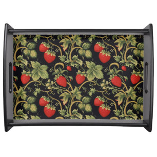 Vintage strawberry  serving tray