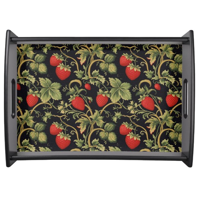 Vintage strawberry  serving tray (Front)