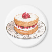 Vintage strawberry shortcake dessert cake