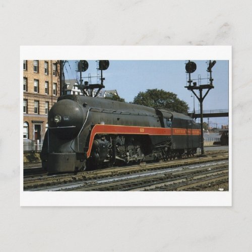 Vintage Streamline Steam Locomotive Postcard