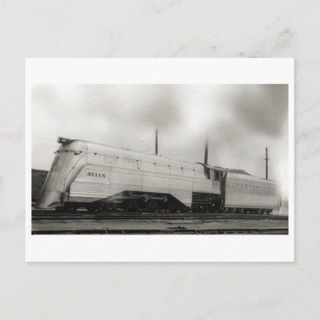 Vintage Streamline Steam Locomotive Postcard (Front)