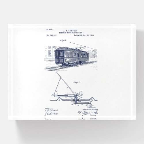Vintage Street Car Patent Paperweight