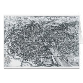 Vintage Street Map of Paris France (Front Horizontal)