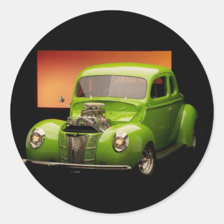 Vintage Street Rod Classic Round Sticker