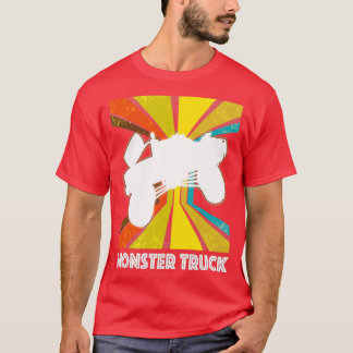 Vintage Stripe Monster Size Truck Car RC Radio Con T-Shirt