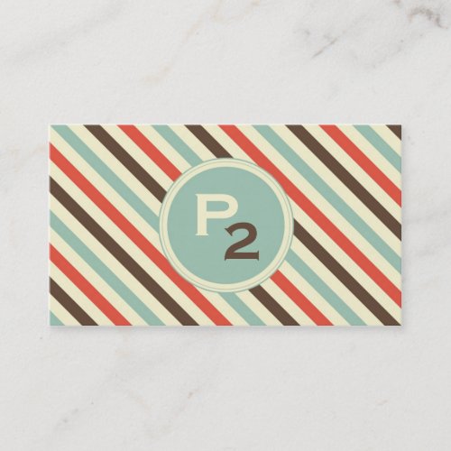 Vintage Stripe Pattern Professional Business Card