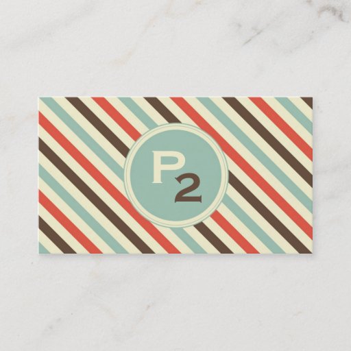 Customizable Vintage Stripe Pattern Professional Business Card