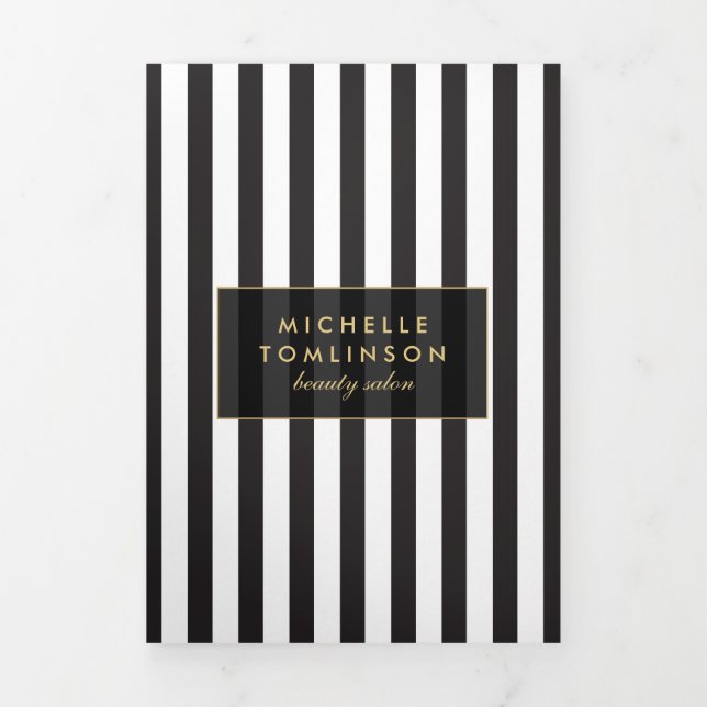 Vintage Striped Salon Brochure (Cover)