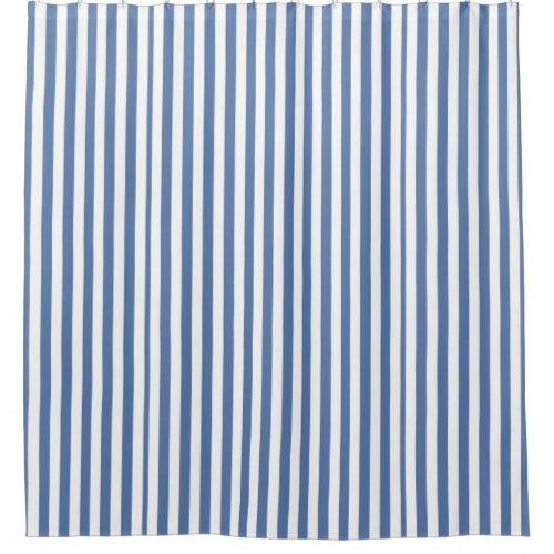 vintage stripes blue retro pattern shower curtain