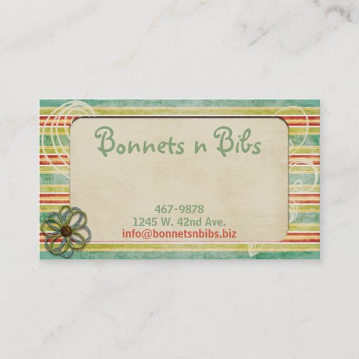 Customizable Vintage Stripes Business Card Templates
