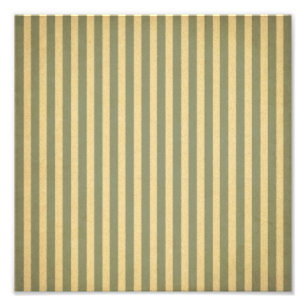 Vintage stripes green and beige photo print