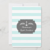 Vintage Stripes Nautical Bridal Lunch Invitations (Front)