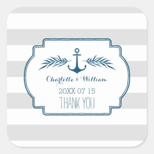 Vintage Stripes Nautical Wedding Favor Tags