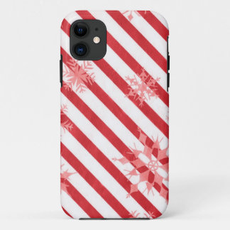 Vintage Stripes & Snowflakes iPhone 11 Case