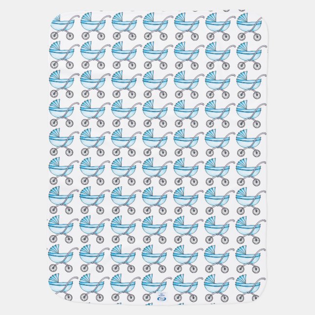 Vintage stroller baby blanket (Back)