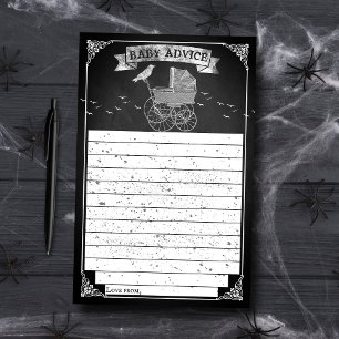 Vintage Stroller Halloween Baby Shower Advice