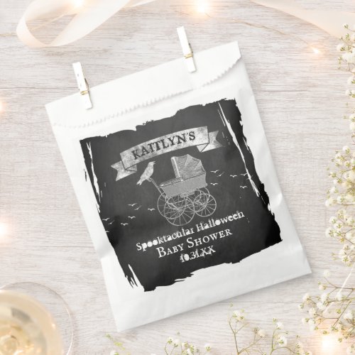 Vintage Stroller Halloween Baby Shower Favor Bag