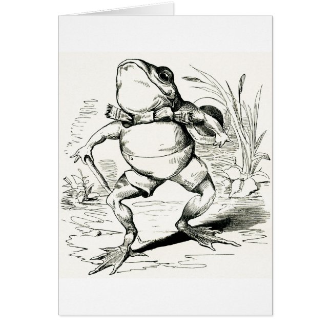 Vintage - Strutting Debonair Frog, Cards (Front)