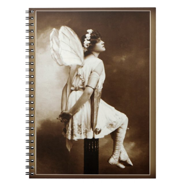 Vintage Studio Photo, Faerie - Spiral Notebook  (Front)