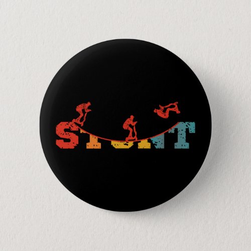 Vintage Stunt Scooter Tricks Design Gift for Boys Button