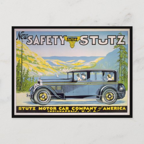 Vintage Stutz Car Advertisement Indianapolis Postcard