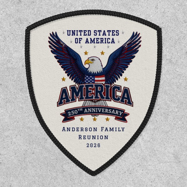 Vintage Style 250th Family  Patch (Front)