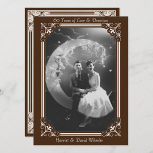 Vintage Style 60th Anniversary Celebration Invitation