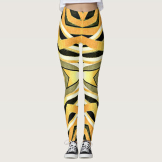Vintage style abstract trendy design leggings