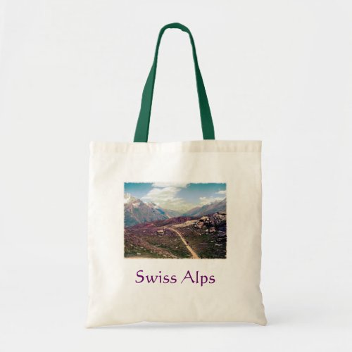 Vintage style Alpine View Tote Bag