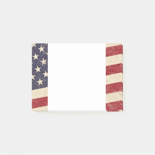 Vintage Style American Flag Grunge Look Post_it Notes