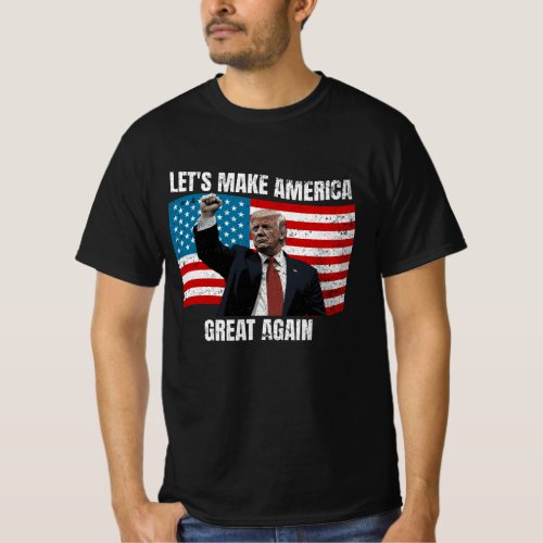 Vintage style American flag T_shirt 