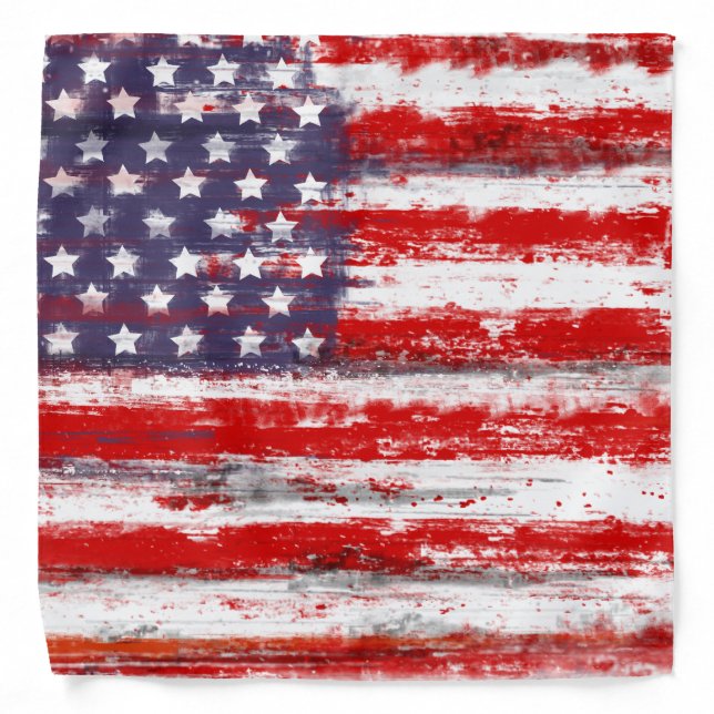 vintage style american flag,usa flag bandana (Front)