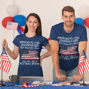 Vintage-Style American Political Conference T-Shirt