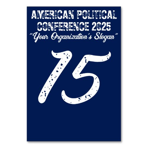 Vintage_Style American Political Conference Table Number