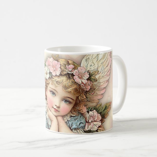 Vintage Style Angel Coffee Mug (Front Right)