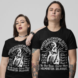 Vintage-Style Anti-Poverty Fundraiser T-Shirt