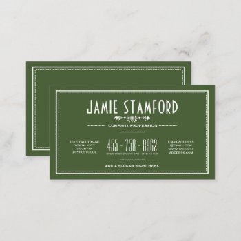 Vintage Style  Any Color Retro Business Card by TheBusinessCardStore at Zazzle