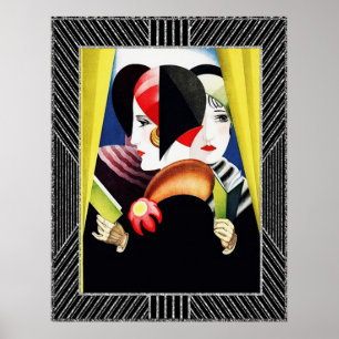Vintage Style Art Deco Fashion Poster