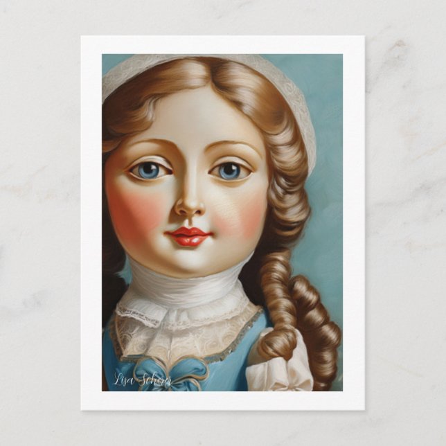 Vintage Style Art Doll  Postcard (Front)