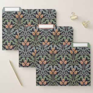 Vintage Style Art Nouveau Floral File Folder