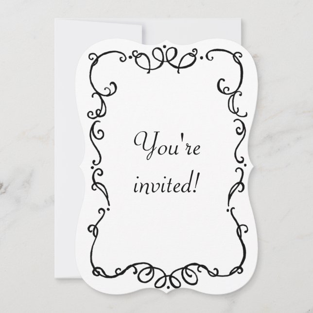 Vintage-style Art Nouveau Invitation (Front)