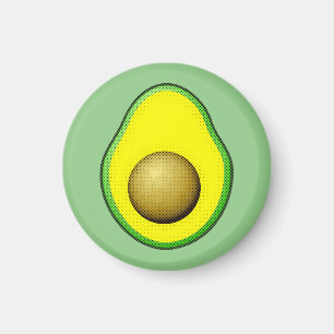 Vintage Style Avocado Drawing Magnet