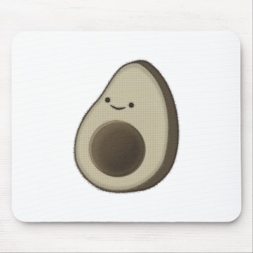 Vintage Style Avocado Drawing Mouse Pad