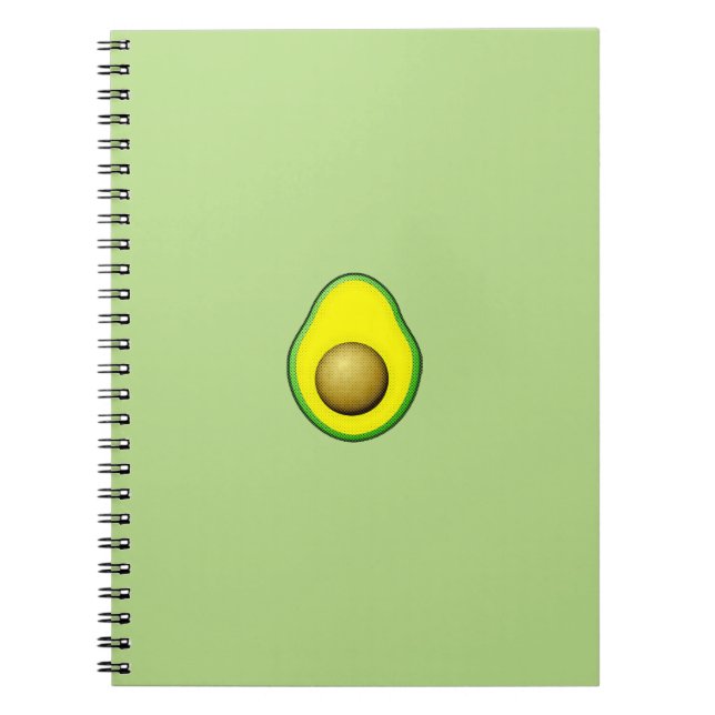Vintage Style Avocado Drawing Notebook (Front)